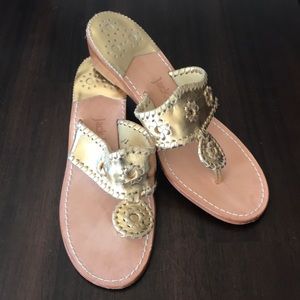 Jack Rogers Wedge - Gold - worn once